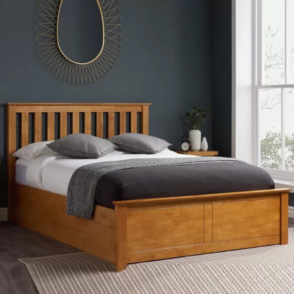 Phoney Wooden Ottoman Storage Single Bed In Oak