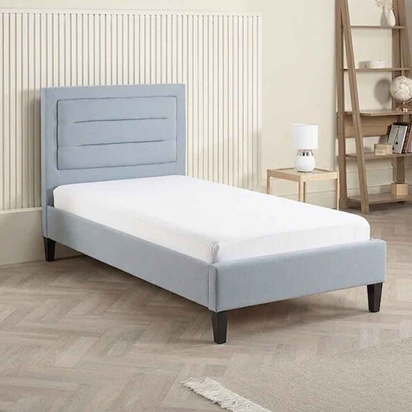 Picasso Fabric Single Bed In Blue