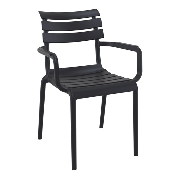 Pikeville Outdoor Polypropylene Armchairs In Black
