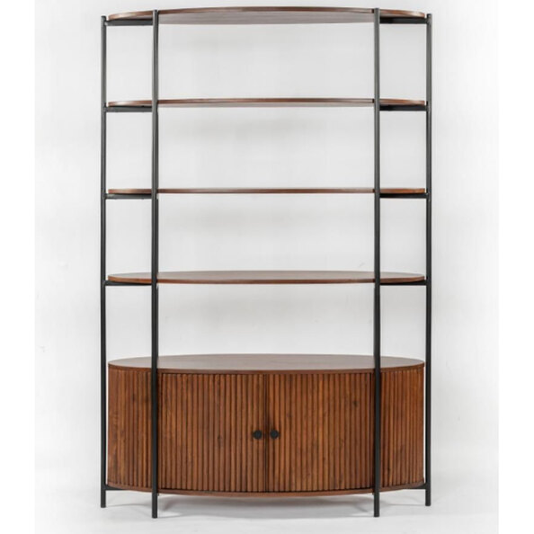 Plano Wooden Bookcase With 4 Shelves In Walnut