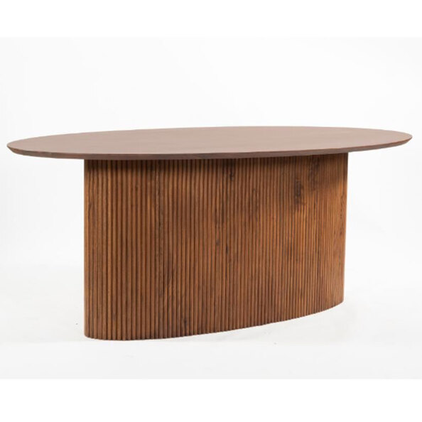 Plano Wooden Oval Dining Table In Walnut