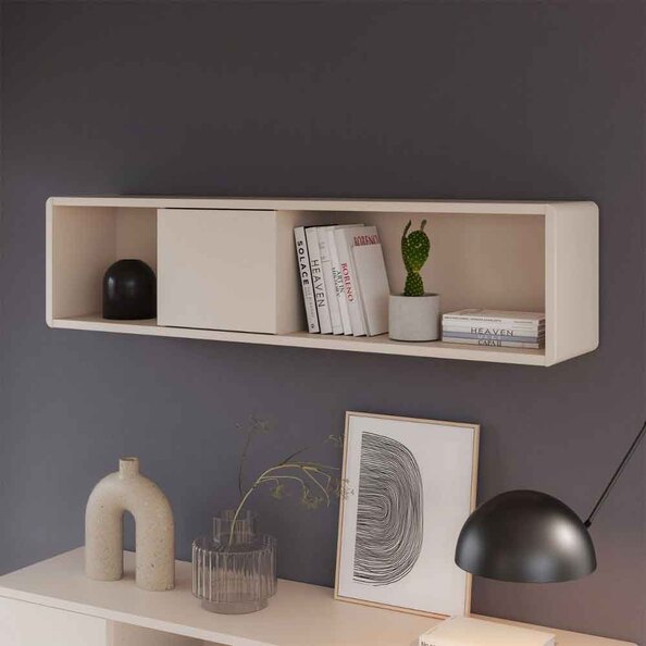 Plyna Wooden Wall Shelf in Sand