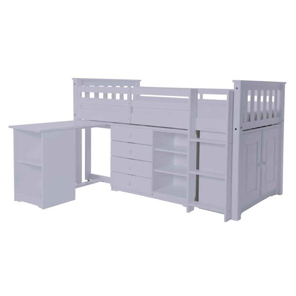 Portland Wooden Mid Sleeper Bunk Bed in Grey