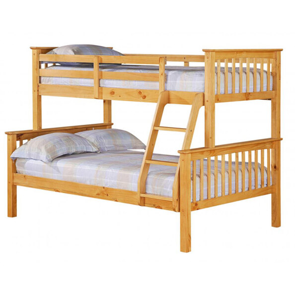 Prato Triple Wooden Bunk Bed In Pine
