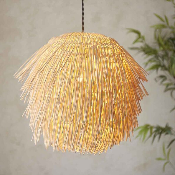 Posie Rattan Ceiling Pendant Light in Natural