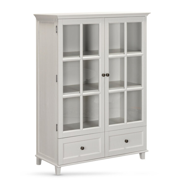Prague Wooden Display Cabinet With 2 Doors 2 Drawers - Truffle