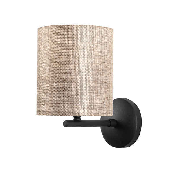 Profil Round Metal Wall Light in Black and Cream