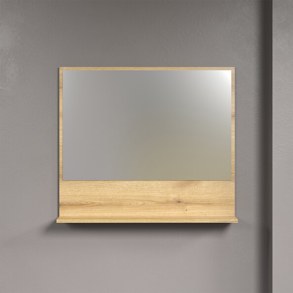 Provence Large Wooden Wall Mounted Bathroom Wall Mirror in Evoke Oak