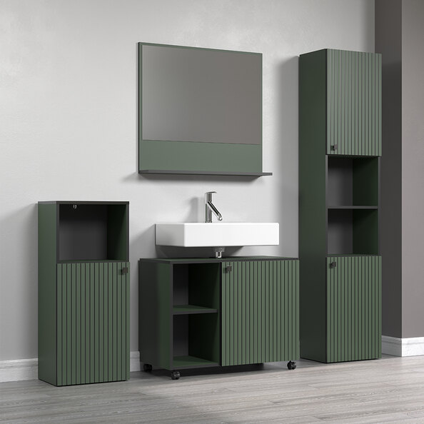 Provence Wooden Bathroom Furniture Set in Green