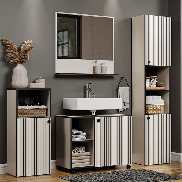Provence Wooden Bathroom Furniture Set in Light Grey