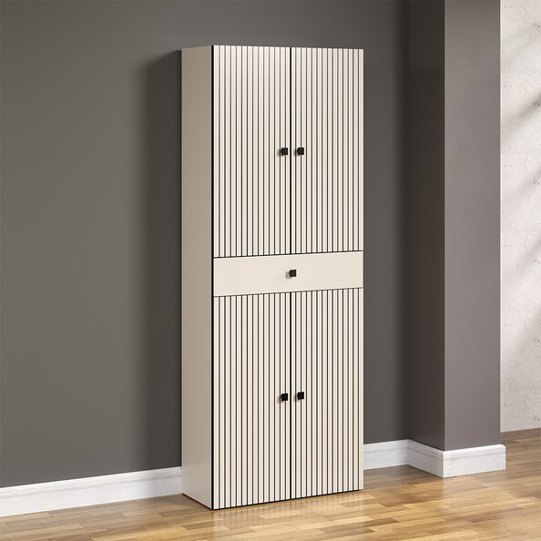 Provence Wooden Bathroom Storage Cabinet with 1 Drawer in Light Grey