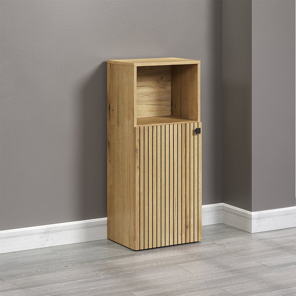 Provence Wooden Bathroom Storage Cabinet in Evoke Oak