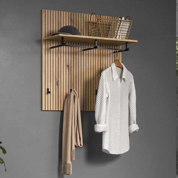 Provence Wooden Coat Rack in Evoke Oak