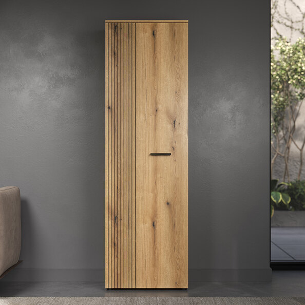 Provence Wooden Hallway Wardrobe in Evoke Oak