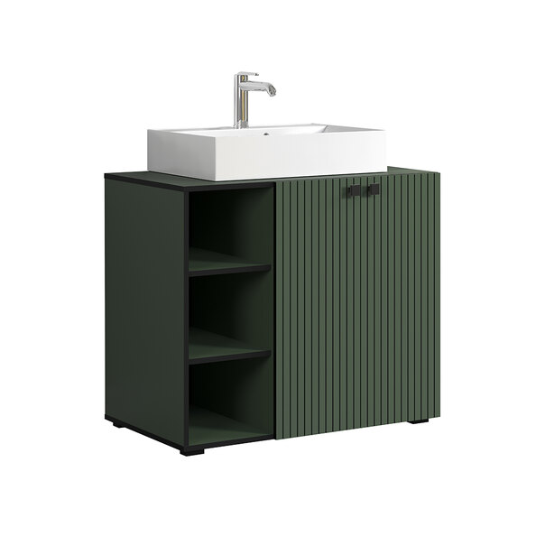Provence Wooden Vanity Unit with Basin in Green