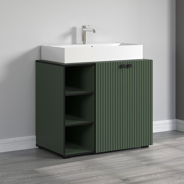 Provence Wooden Vanity Unit in Green