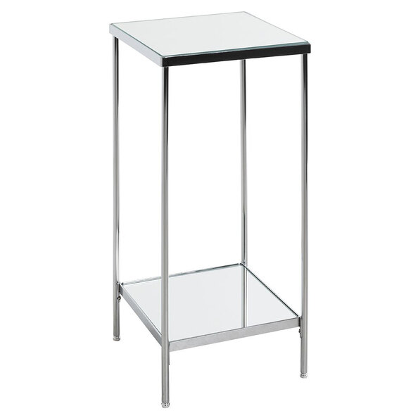 Pulaski Mirrored Square Flower Column With Chrome Frame