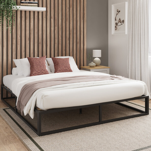 Putney Metal Small Double Bed In Black
