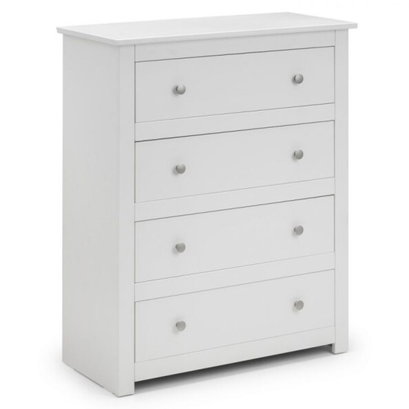 Raddix Chest Of Drawers In Surf White With 4 Drawers