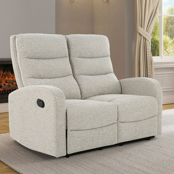 Raevor Fabric 2 Seater Sofa in Natural Brown