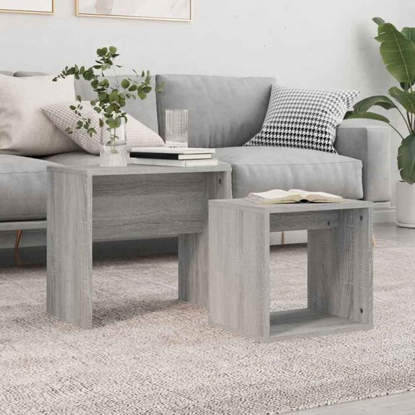 Ramona Wooden Nesting Coffee Table - Grey Sonoma