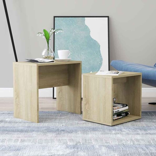 Ramona Wooden Nesting Coffee Table - Sonoma Oak