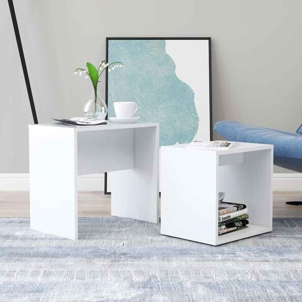 Ramona Wooden Nesting Coffee Table - White