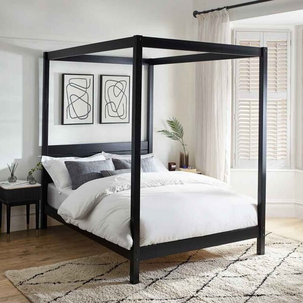 Ramsbury Wooden Double Bed in Black