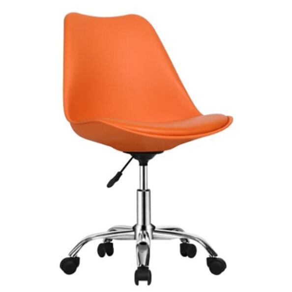 Regis PP Swivel Home And Office Chair In Orange