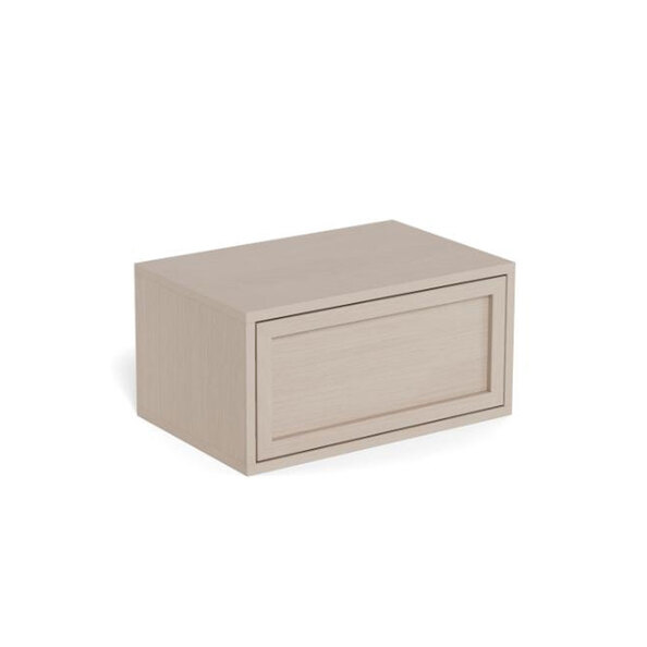 Rennes Wooden Wall Mounted Bedside Cabinet in Grey
