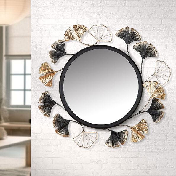 Renvor Metal Round Mirror in Multicolour