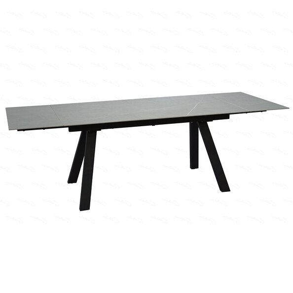 Reston Small Sintered Stone Extending Dining Table In Grey