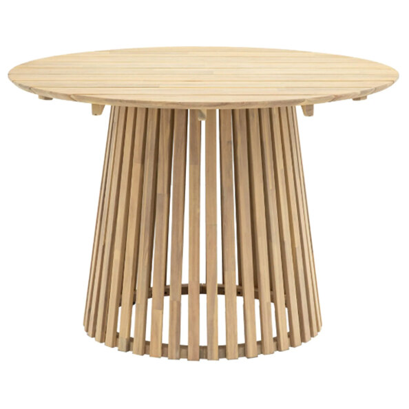 Rifle Outdoor Wooden Round Dining Table In Natural