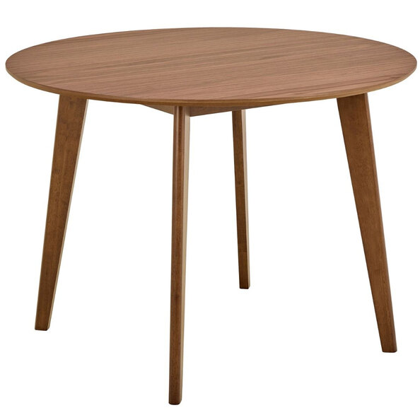 Riga Medium Wooden Round Dining Table In Walnut