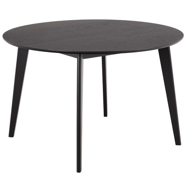 Riga Wooden Round Dining Table In Black