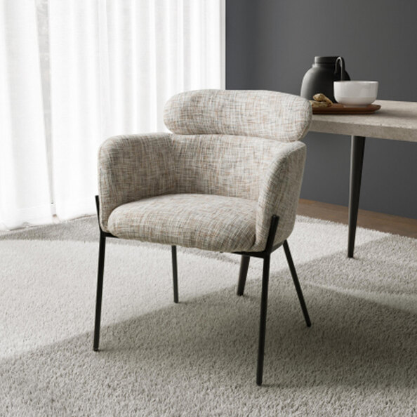 Rivington Fabric Accent Chair in Light Toffee