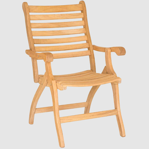 Robalt Garden Wooden Folding Armchair in Natural
