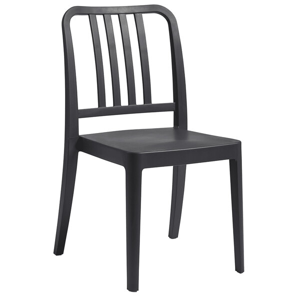 Rockport Outdoor Polypropylene Recycled Side Chair In Anthracite