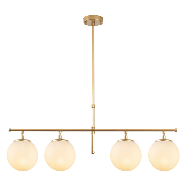 Roe 4 Light Metal Ceiling Pendant Light in Gold and White