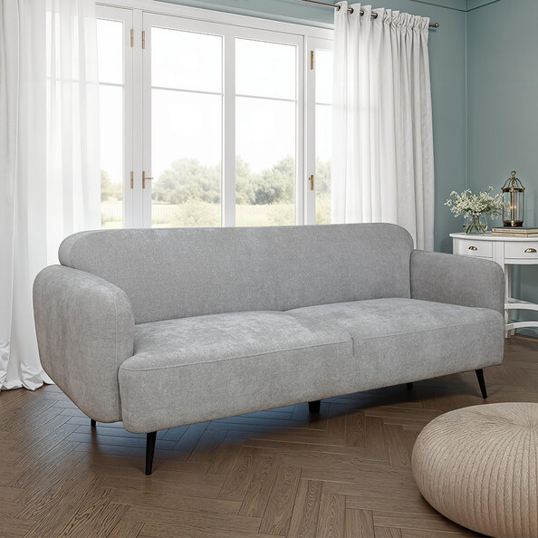 Rosedale Fabric 3 Seater Sofa in Dove Grey