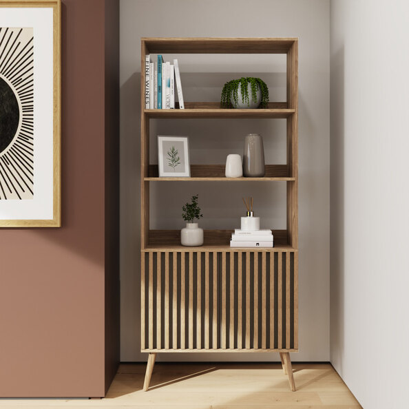 Rowen Wooden Bookcase in Oak