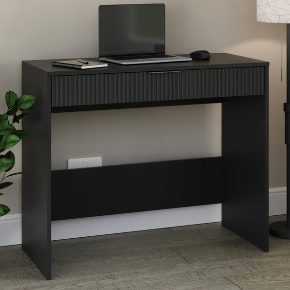 Rutland Wooden Laptop Desk With 1 Drawer In Black