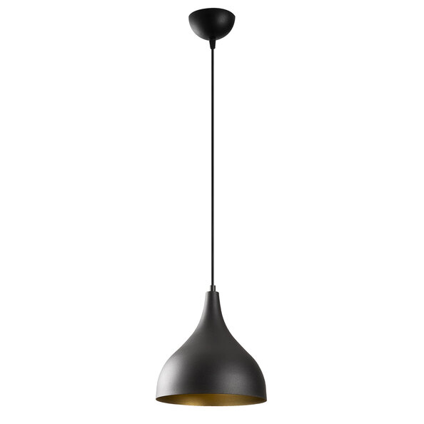 Saglam Metal Bell Shape Ceiling Pendant Light in Black and Gold