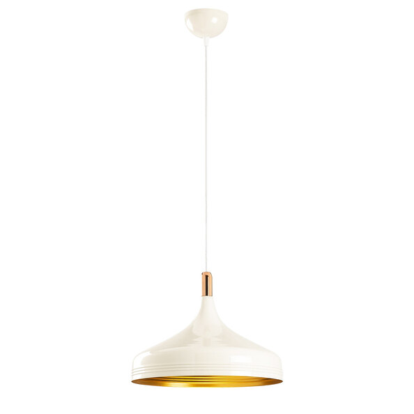Saglam Metal Ceiling Pendant Light in White and Copper