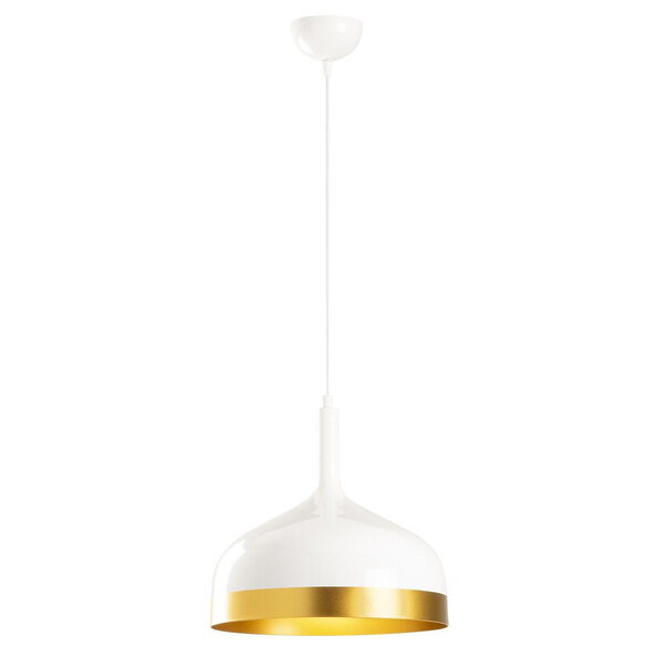 Saglam Metal Ceiling Pendant Light in White and Gold