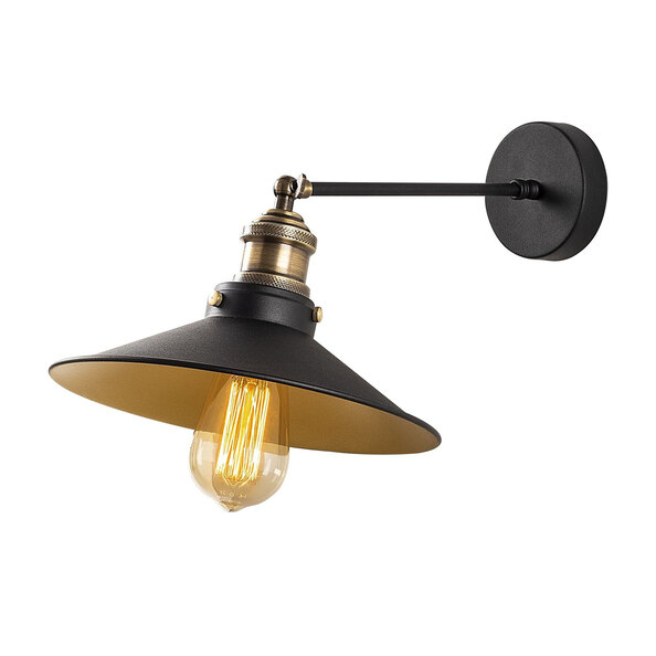 Saglam Metal Wall Light in Black and Gold