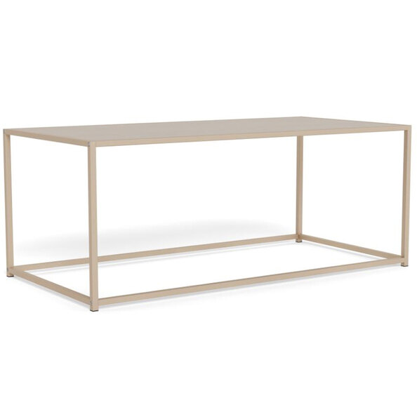 Salvo Melamine Rectangular Coffee Table With Steel Base - Grey