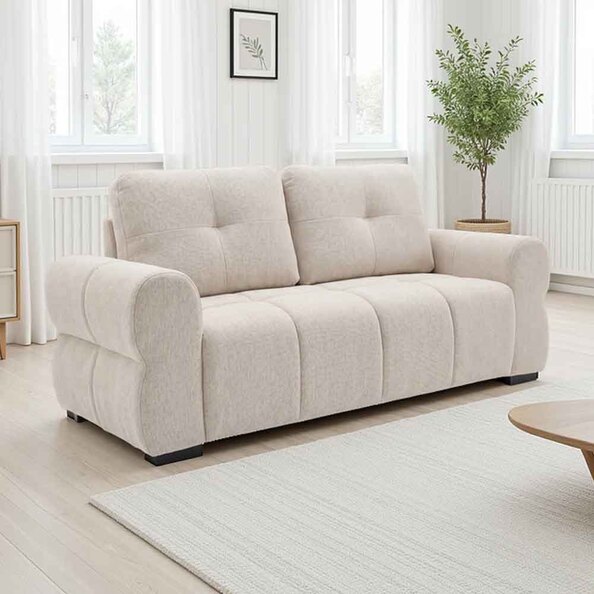 Sandhurst Fabric 2 Seater Sofa in Beige