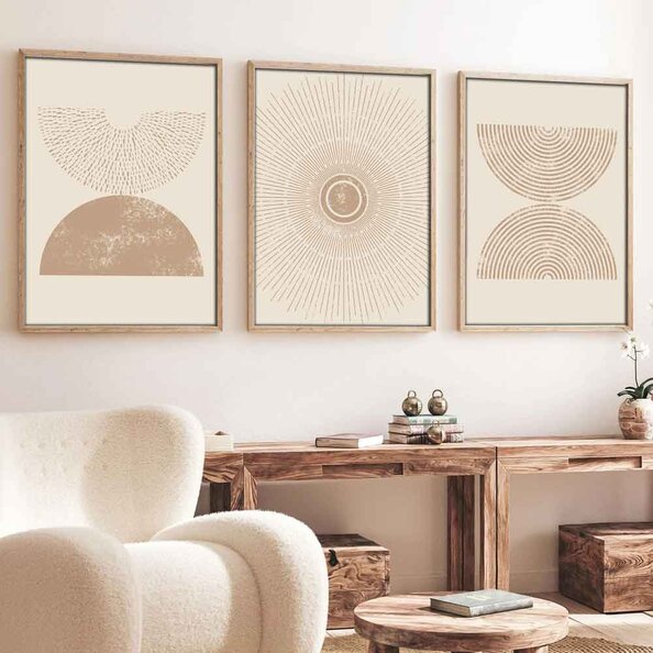 Sapphira Wooden 30x40cm Solstice Art of Frame Set of 3 in Multicolour