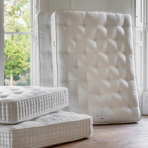 Saratoga Fabric King Size Mattress In White